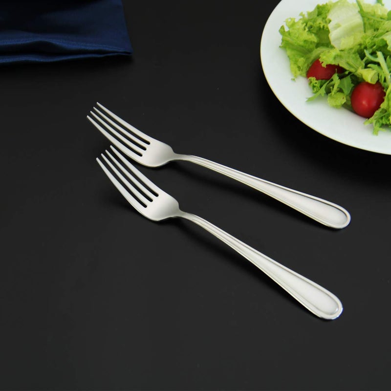 HISSF Table Forks Dinner Forks Stainless Steel 18/0 of Forks 6 Pcs for Home, Kitchen Restaurant, Dishwasher Safe, 7.99 Inches, Silver - Image 4